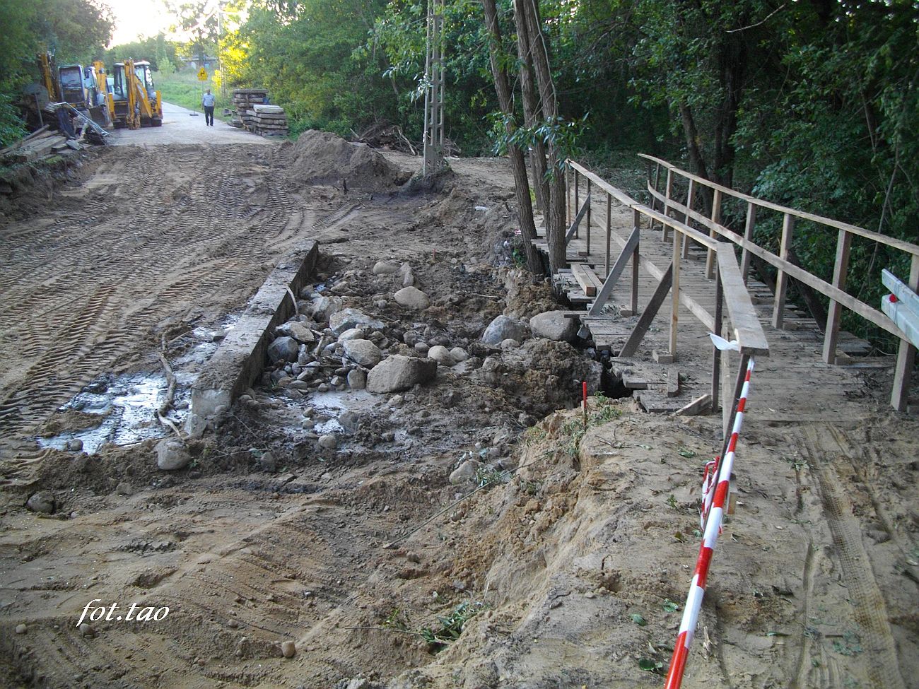 Remont mostu na Skrwie w Mieszczku, wrzesie 2021 r.